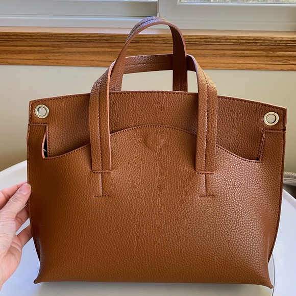 Street Level Tote Crossbody Bag (Cognac) - Picture 3 of 9